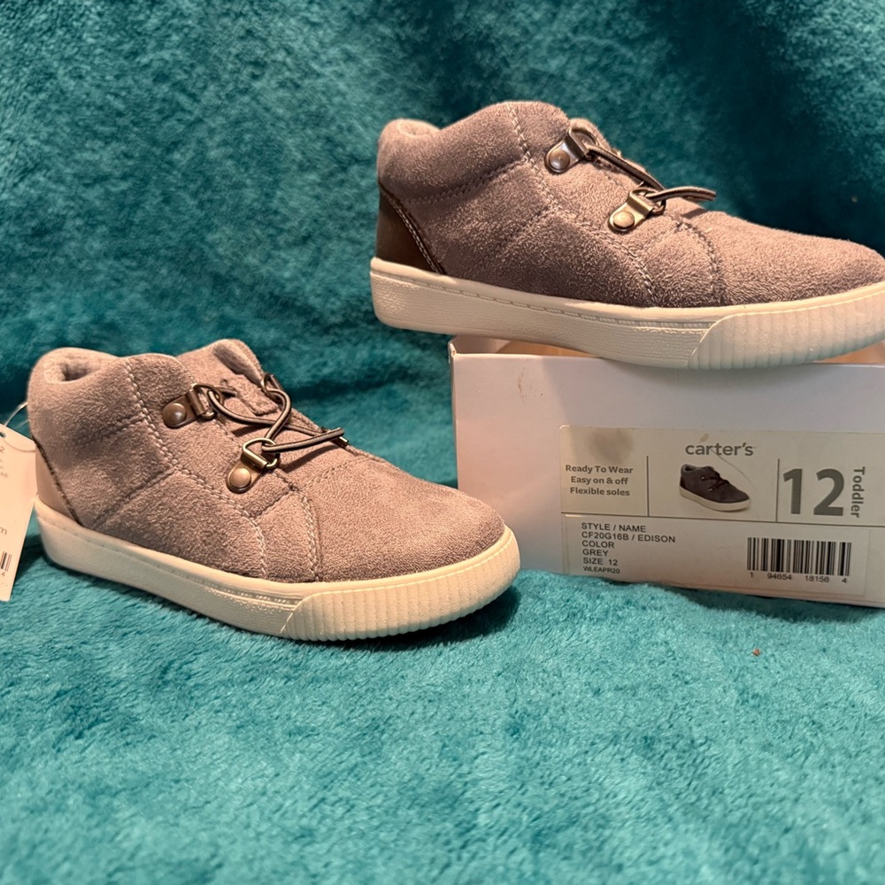 NWT Carter's Boys Gray Suede Shoes